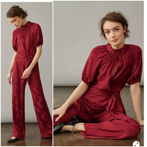 Anthropologie Monique Lhuillier Jumpsuit NWOT - Picture 1 of 9